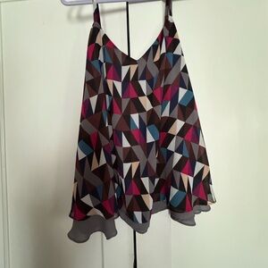 Geometric Patterned Sleeveless Top